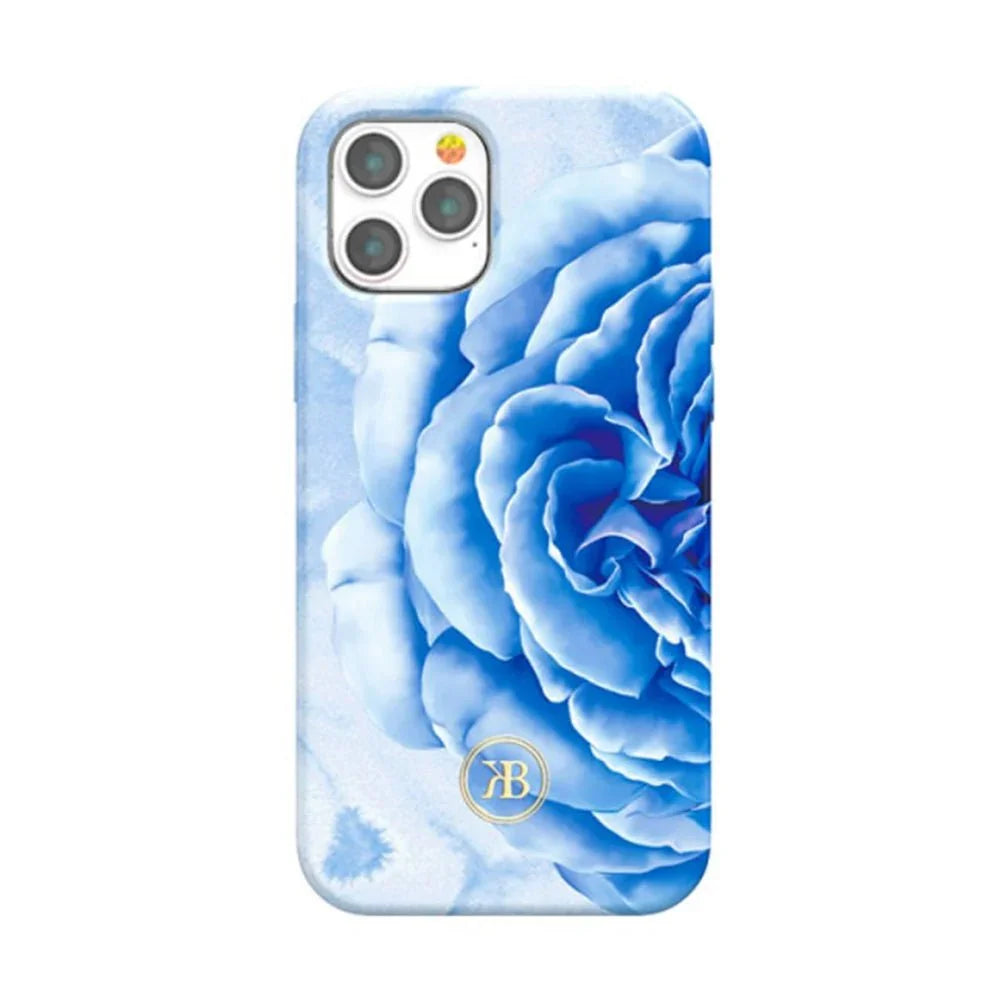 iPhone 12 Pro Max Kingxbar Peony Flower Case - Blue - Tashqila iPhone 12 Pro Max Kingxbar Peony Flower Case - Blue - Tashqila